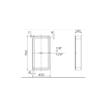 Cuba De Apoio Retangular Rt14  750x400x140mm White - Docol Louças