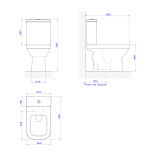 Kit Bacia Com Caixa Acoplada Quadra + Kit Instalação + Assento Plástico Slow Close Branco - Deca