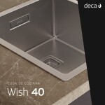 Cuba Para Cozinha Quadrada Wish Inox 45x45cm - Deca