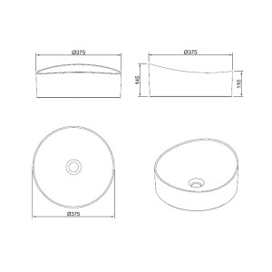 Cuba De Apoio Lunna 37,5x37,5x14,5cm Branco Acetinado - Badenza