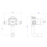 Base Misturador Monocomando Para Ducha Higiênica Bruto - Deca