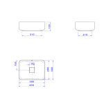 Cuba Slim De Apoio Retangular 400x300mm  Marrom Fosco - Deca