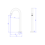 Torneira Para Lavatório De Mesa Tube Cromado Bica Alta - Deca