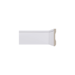 Rodape Lev102 Frisado 100x13mm - Barra 2,40m Branco - Santa Luzia