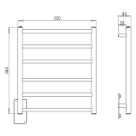 Porta Toalha Aquecido Thermo Spheric Clean 220v - 53 X 58,5 X 8,5cm Inox - Aquece Metais