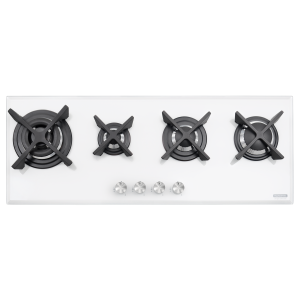 Cooktop a Gás Tramontina - Design Collection - Slim Glass Flat White 4GG W 100