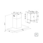 Coifa de parede 90cm 220v Tramontina - Dritta 90 Split - Aço Inox