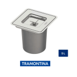 Lixeira De Embutir Inox  5l - Tramontina