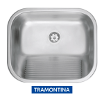 Tanque De Encaixe  Hera 30 L Em Aço Inox Acetinado 50x40 Cm - Tramontina