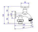 Torneira Para Tanque E Máquina Parede Flex - Deca