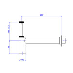 Sifao Para Lavatorio 1680.bl.100.112.mt 1x 1.1/2 Black Matte - Deca