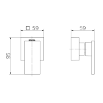 Acabamento Registro Edge (db) Docolbase 3/4 – Ouro Polido - Docol