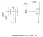 Acabamento Docol Para Registro Deca E Similares 1/2, 3/4 E 1 Lift Cromado - Docol