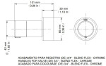 Acabamento Docol Para Registro Deca E Similares De 1/2, 3/4 E 1 Blend Flex - Docol