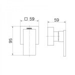 Acabamento Para Registro Deca 1/2 - 3/4 E 1 Edge Cobre Escovado - Docol