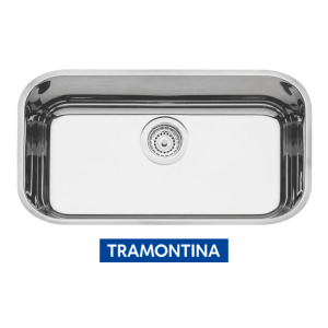 Cuba De Embutir  Lavínia 56 Bl Em Aço Inox Alto Brilho 56x34 Cm - Tramontina