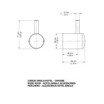 Cabide Single/ Hotel Cromado - Docol