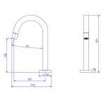 Torneira Tube De Mesa Bica Baixa Para Lavatório Tub Gold - Deca