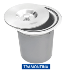 Lixeira 5l Inox Com Balde Plástico - Tramontina