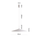 PENDENTE LED KALE DRE Ø45CM - BRANCO