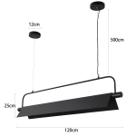 PENDENTE LED LOZE 3M - PRETO