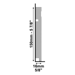 Rodapé 480 Branco 150x16mm - Barra 2,40m