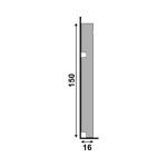 Rodapé 518 150x16mm Branco Barra 2,40m