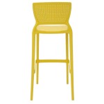 Cadeira Tramontina Safira Alta Bar em Polipropileno e Fibra de Vidro Amarelo