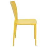 Cadeira Tramontina Safira em Polipropileno e Fibra de Vidro Amarela