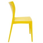 Cadeira Tramontina Victória em Polipropileno Amarelo com Encosto Horizontal