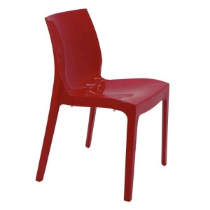 Cadeira Tramontina Alice Brilho Summa em Polipropileno Vermelho