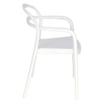 Cadeira Tramontina Sissi em Polipropileno e Fibra de Vidro com Braços Branco
